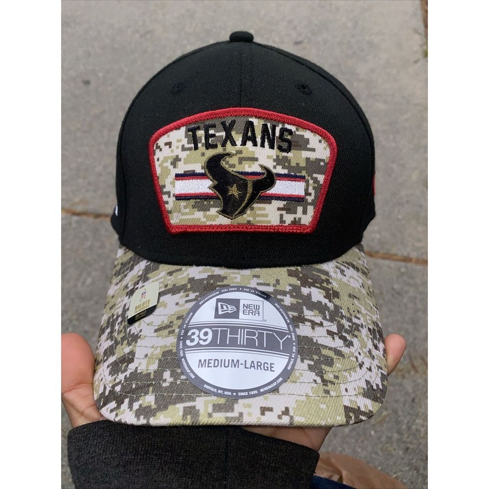 Houstan Texans New Era 2021 Salute To Service 39THIRTY Flex Hat Size M/Large New